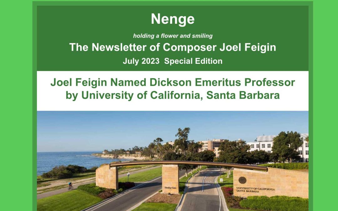 Joel Feigin Named Dickson Emeritus Professor ﻿by University of California, Santa Barbara